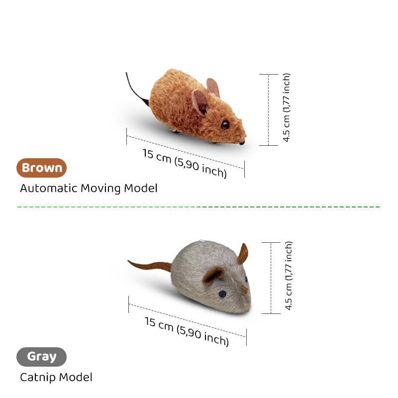 Interactive Automatic Moving Mouse Toys with Squeaky Sound